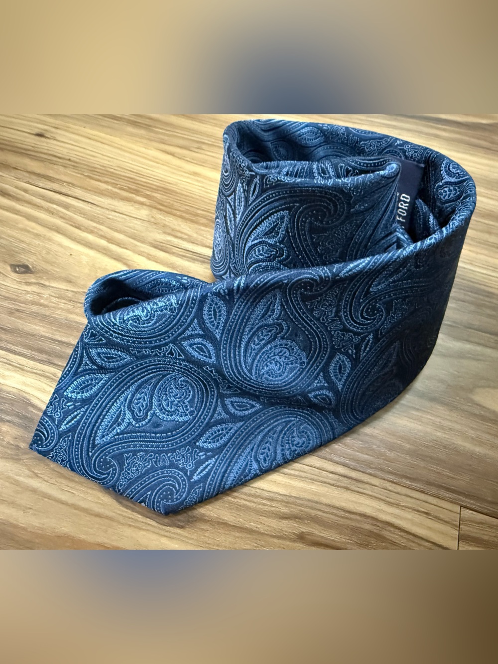 Stafford Blue Paisley Silk Tie-men’s